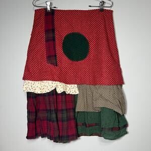 Ian Mosh Size 2 Medium Layered Pattern Cottage Skirt Lagenlook Cinderella Artsy